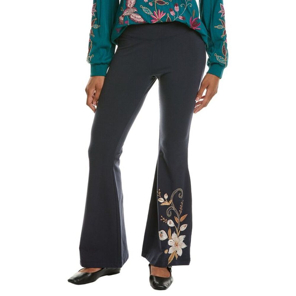 Johnny Was Womens  Bee Active High-Waist Flare Legging, Blue